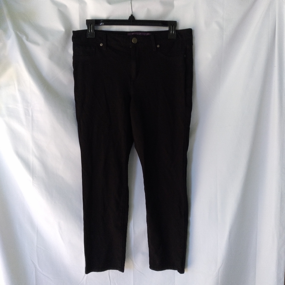 Gloria Vanderbilt Missy Pants Womens Size 8 Black Stretch Tappered Leg Reg Fit